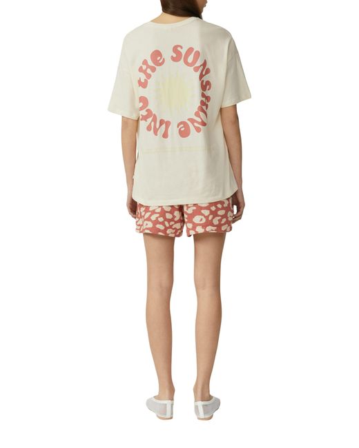 QS Natural T-Shirt mit Rückenprint