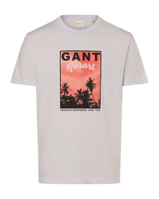 Gant T-Shirt in White für Herren