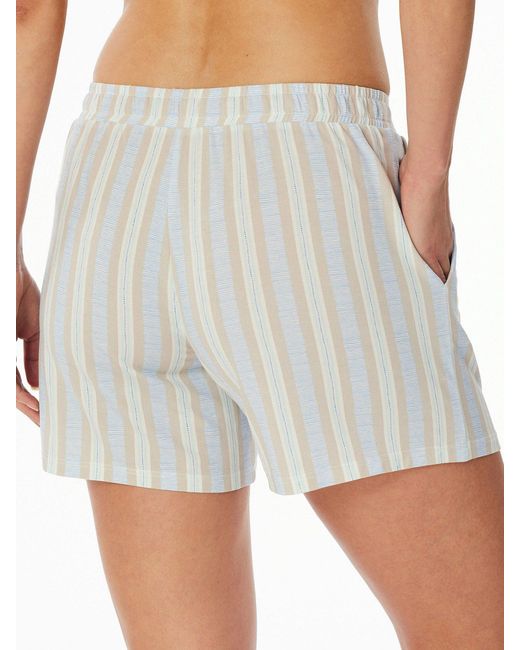 Schiesser White Pyjamashorts Mix & Relax sleepwear schlafmode schlafanzug