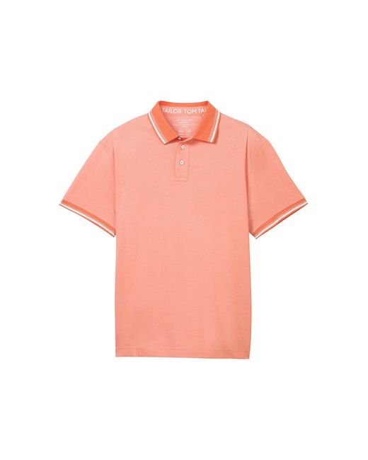 Tom Tailor COOLMAX® Poloshirt in Pink für Herren