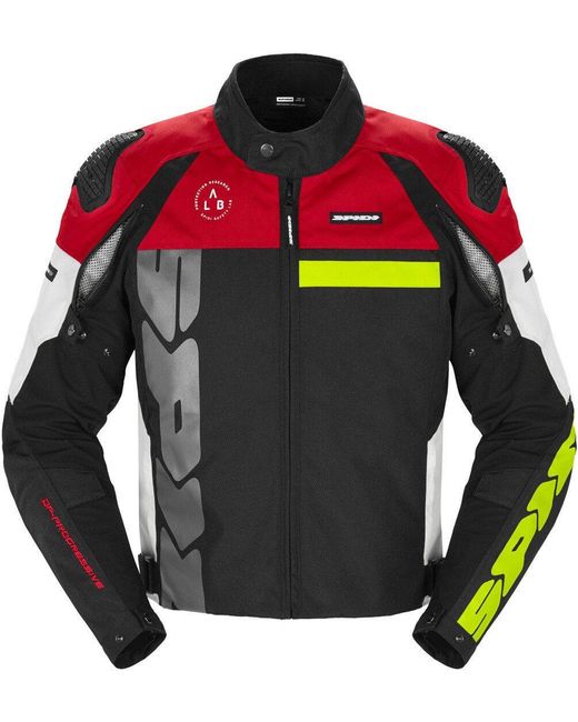 SPIDI Motorradjacke Progressive Tex perforierte Motorrad Textiljacke in Gray für Herren