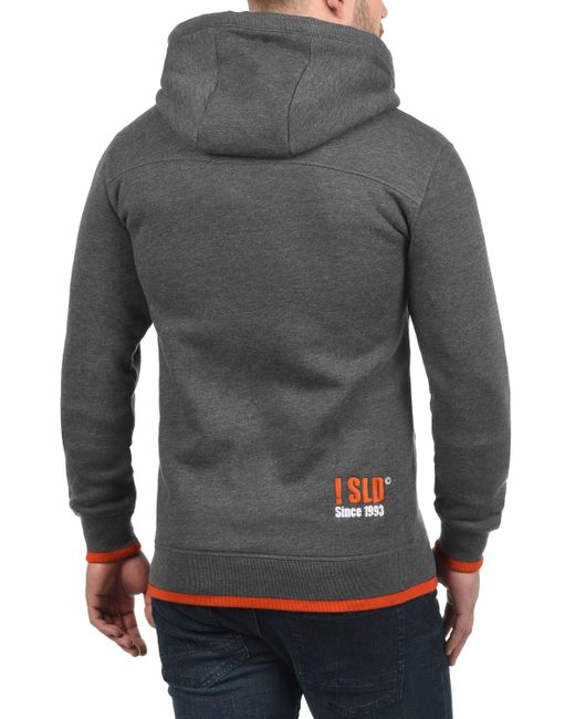 Solid Hoodie SDBenjamin Hood Kapuzensweatshirt mit Cross-Over Kragen in Gray für Herren