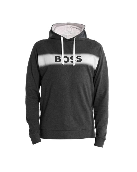 Boss Kapuzensweatshirt Authentic Hoodie mit großem -Logo in Black für Herren