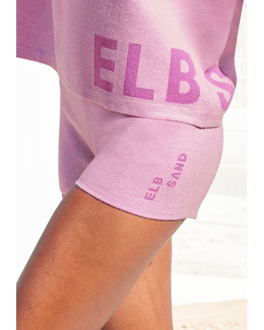 Elbsand Pink Strickhose -Kurze Hose aus hochwertigen Strick