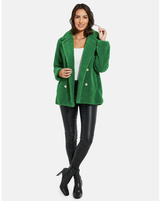 Threadbare Green Outdoorjacke (1-St) mit Knöpfen