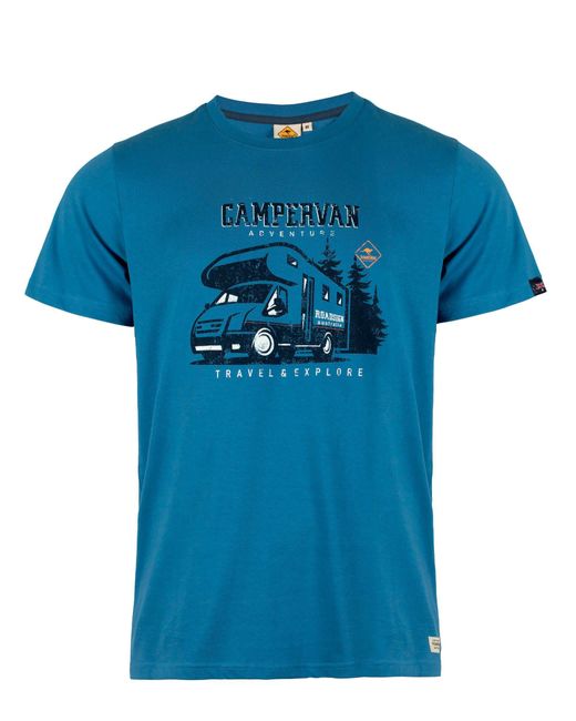 ROADSIGN australia T-Shirt Campsite in Blue für Herren