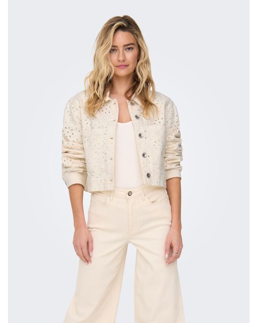 ONLY White Sweatjacke