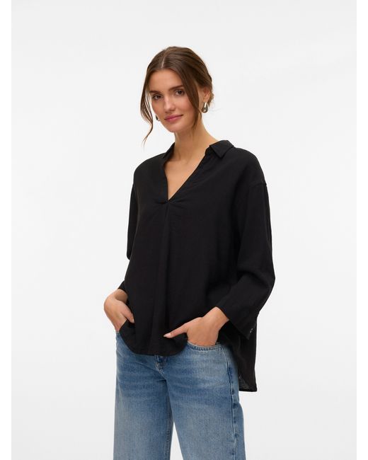 Vero Moda Blue Shirtbluse VMLINN 3/4 TOP WVN GA NOOS