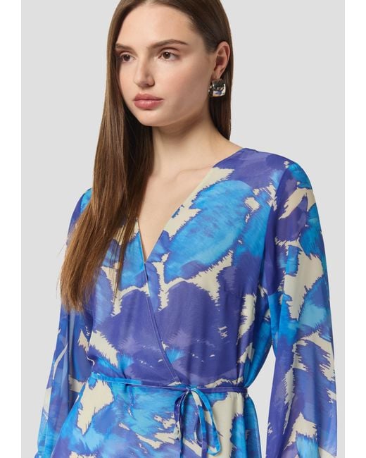 Comma, Blue Minikleid Kurzes Chiffon-Kleid