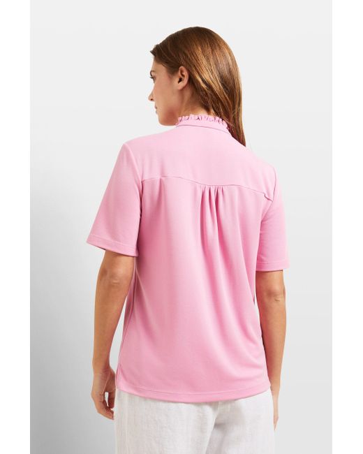 Bugatti Pink T-Shirt mit Rüschendetails