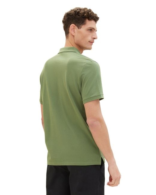 Tom Tailor Poloshirt basic polo with contrast in Grün für Herren | Lyst DE