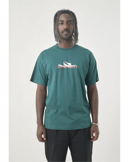 CLEPTOMANICX T-Shirt Classic Tee Racer mit lockerem Schnitt in Green für Herren