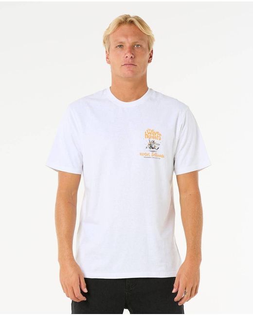 Rip Curl Shaper Address T-Shirt in White für Herren