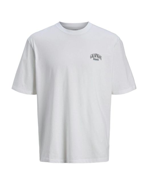Jack & Jones T-Shirt JORCONTE TEE SS CREW NECK SN STYD P in White für Herren