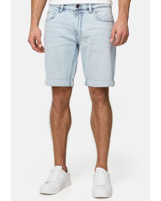INDICODE Jeansshorts Caden in Blue für Herren