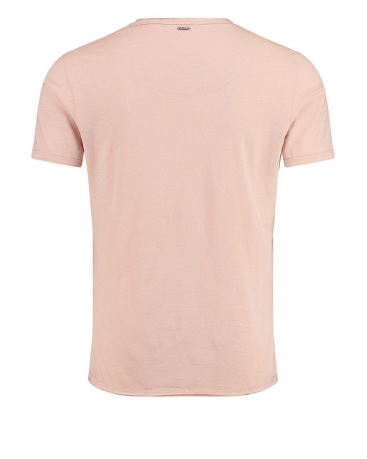 Key Largo T-Shirt MT BREAD NEW round in Pink für Herren