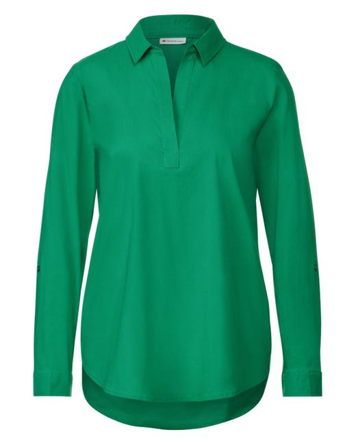 Street One Green Longbluse mit Turn-Up Funktion