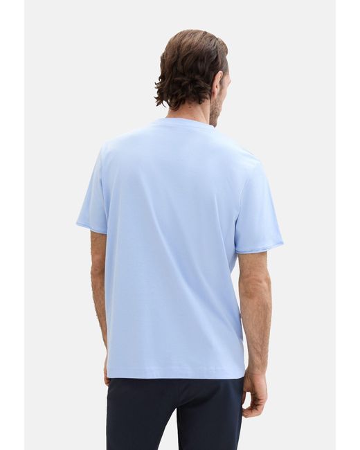 Tom Tailor T-Shirt Kurzarmshirt (1-tlg) in Blue für Herren