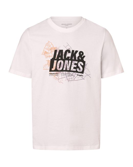 Jack & Jones T-Shirt JCOMap in Pink für Herren