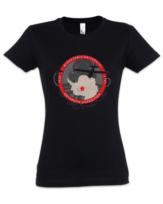 Urban Backwoods Black Print- Miskatonic 1930 Antartic Expedition 2 T-Shirt Lovecraft Cthulhu