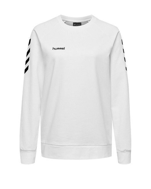 Hummel White Sweater Cotton Sweatshirt