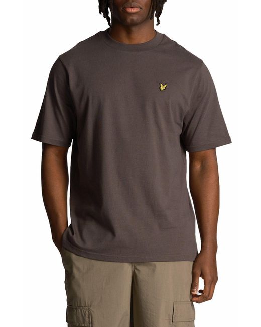 Lyle & Scott T-Shirt Baumwolle, Mit Logo Und Rundhalsausschnitt in Brown für Herren
