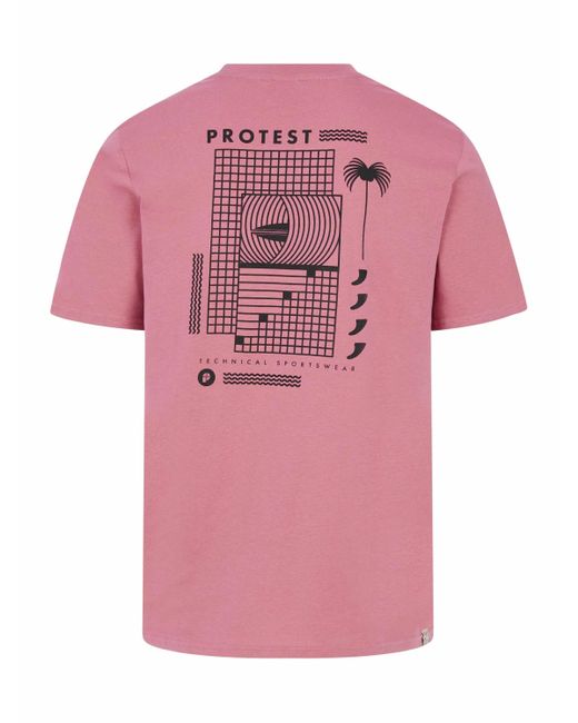 Protest Print- PRTKeidi t-shirt DuskSkyPink in Red für Herren