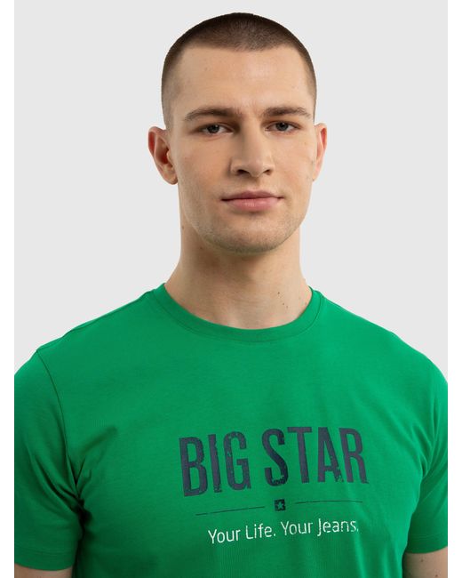 Big Star T-Shirt BRUNO in Green für Herren
