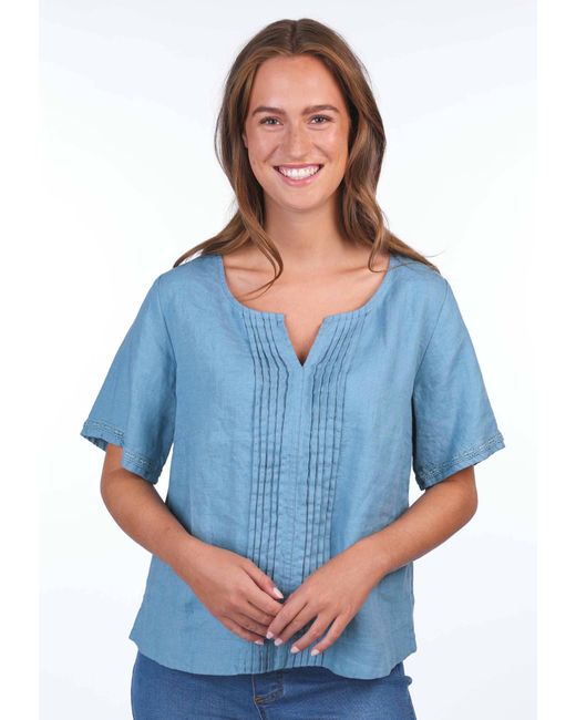 Sorgenfri Sylt Blue Klassische Bluse Muna