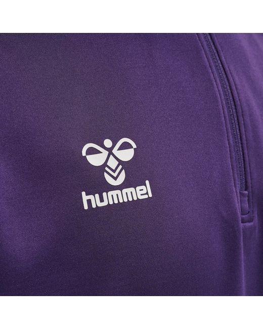 Hummel Fleecepullover Trainingstop Core XK Half Zip Poly Sweat 211479 in Purple für Herren
