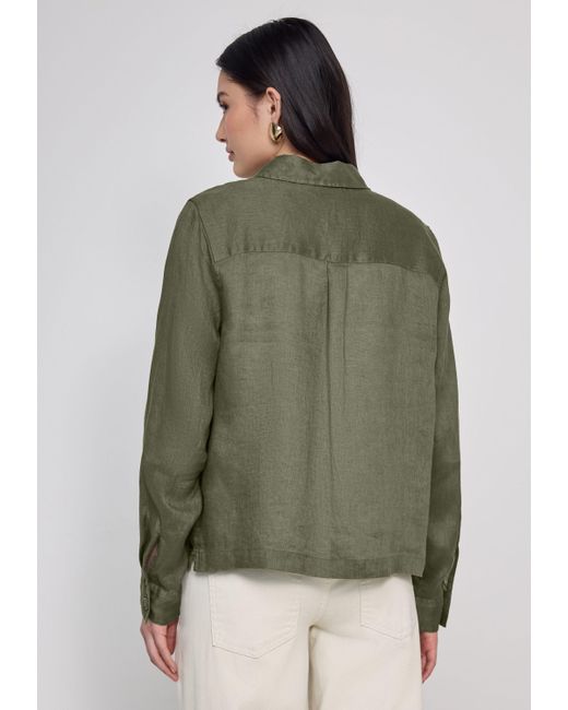 STREET ONE STUDIO Green Langarmbluse mit Brusttaschen
