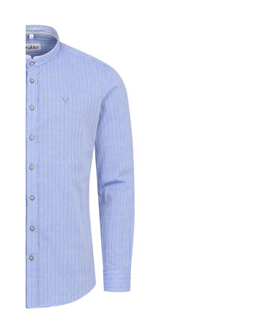 Nübler Ü Trachtenhemd Patrick in Blau von in Blue für Herren