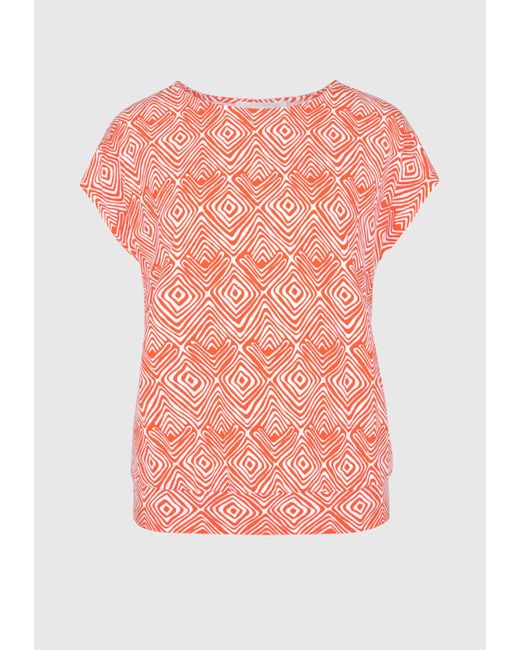Bianca Pink Print-Shirt JULIE mit modischem Allover-Dessin in Trendfarbe