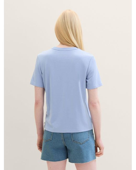Tom Tailor Blue Langarmshirt Basic T-Shirt