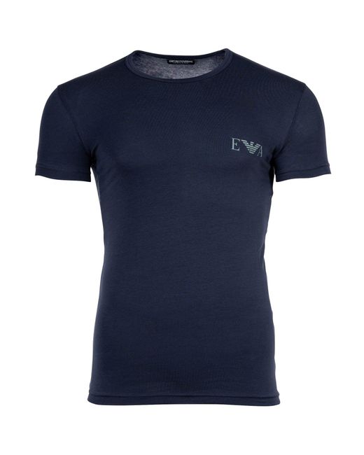 Emporio Armani T-Shirt, 2er Pack - BOLD MONOGRAM, Kurzarm in Blue für Herren