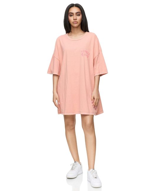Worldclassca Pink Oversized T-Shirt Sommer Oberteil PRINT - SUMMER BABE - COCKTAIL CLUB - SIP AND CHILL