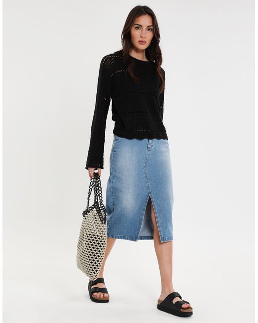 Threadbare Black Rundhalspullover (1-tlg) im klassischen Design