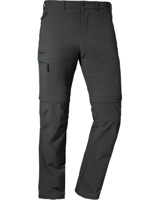Schoeffel Trekkinghose Pants Koper1 Zip Off 9830 asphalt in Black für Herren