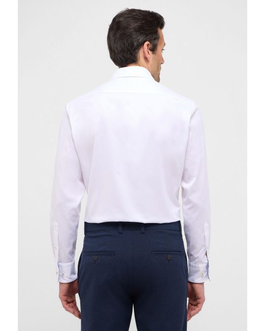 Eterna Langarmhemd MODERN FIT EASY IRON (bügelleicht) in White für Herren