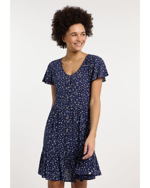 Ragwear Blue Sommerkleid THALASKA Nachhaltige & Vegane Mode
