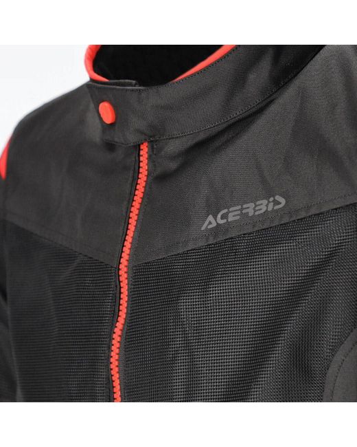 Acerbis Motorradjacke Ramsey Vented 2.0 Mesh Motorrad Textiljacke (wasserdicht) in Black für Herren