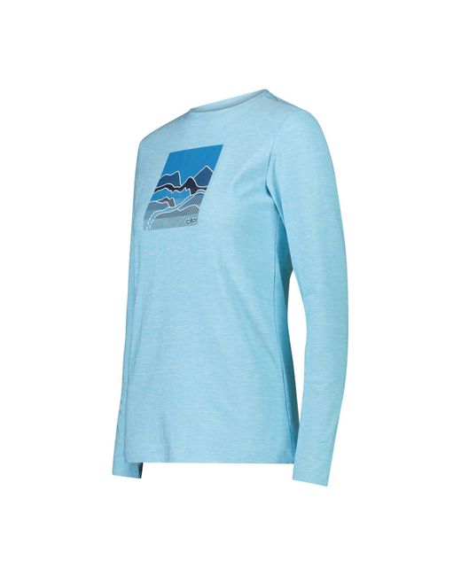 CMP Blue Langarmshirt Langarm WOMAN T-SHIRT 33N2226