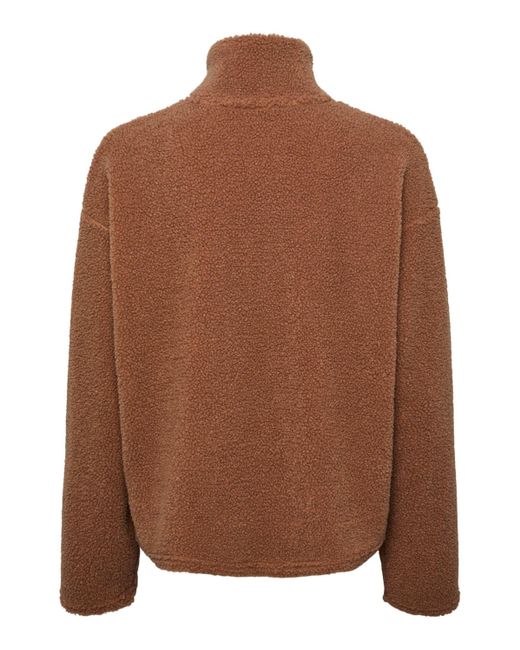 Pieces Brown Sweatshirt Finnleigh (1-tlg) Plain/ohne Details