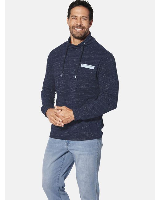 Jan Vanderstorm Sweatshirt KERVIK mit weitem Kragen in Blue für Herren