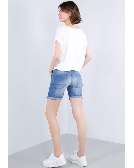 PLEASE FASHION Blue Shorts in leichter Denim-Qualität
