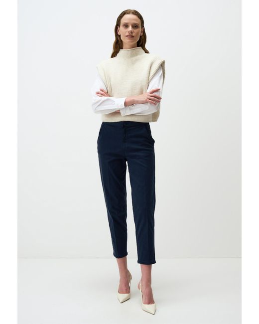 Jimmy Key Blue Strickhose Reguläres Bein Gabardine Hose mit Taschen