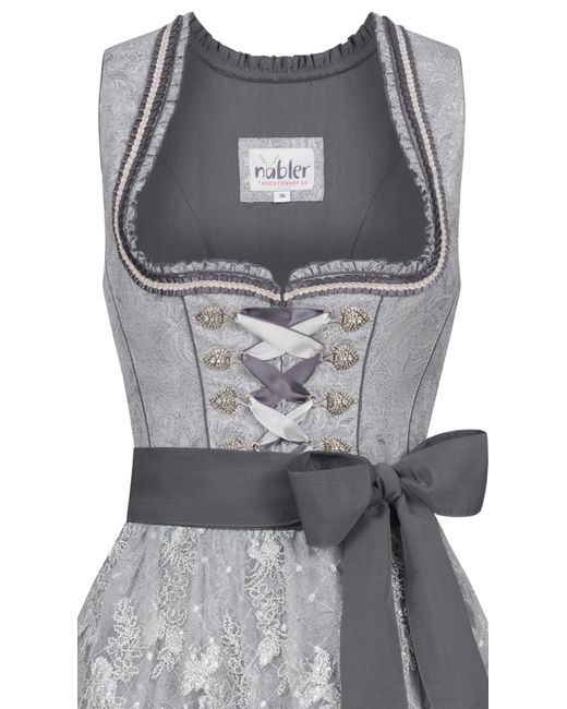 Nübler Gray Ü Mini Dirndl Gerti in Silber von