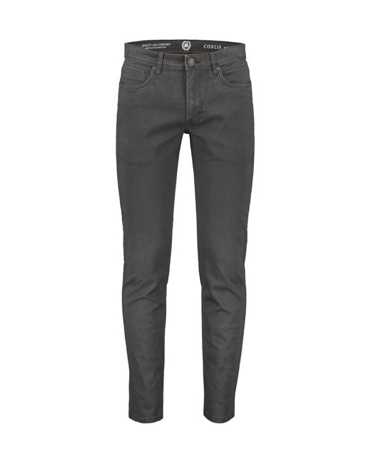 Lerros 5-Pocket-Hose mit Minimalprint, SLIM FIT in Gray für Herren