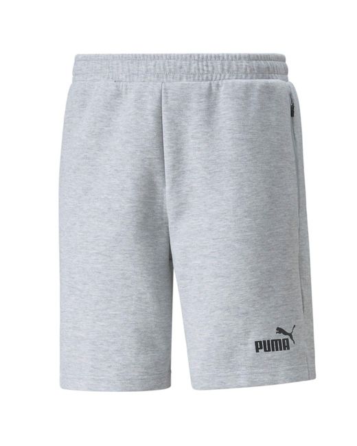 PUMA Shorts kurze Hose Jogginghose mit Taschen aus weicher Baumwolle (0-tlg) in Gray für Herren