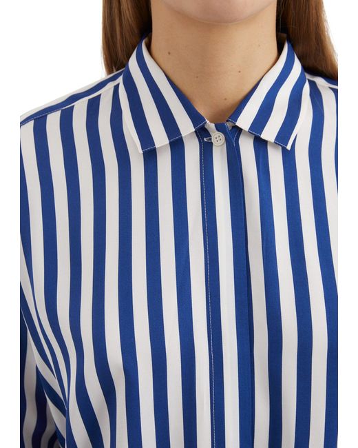 Marc O' Polo Blue Langarmbluse mit verdeckter Knopfleiste